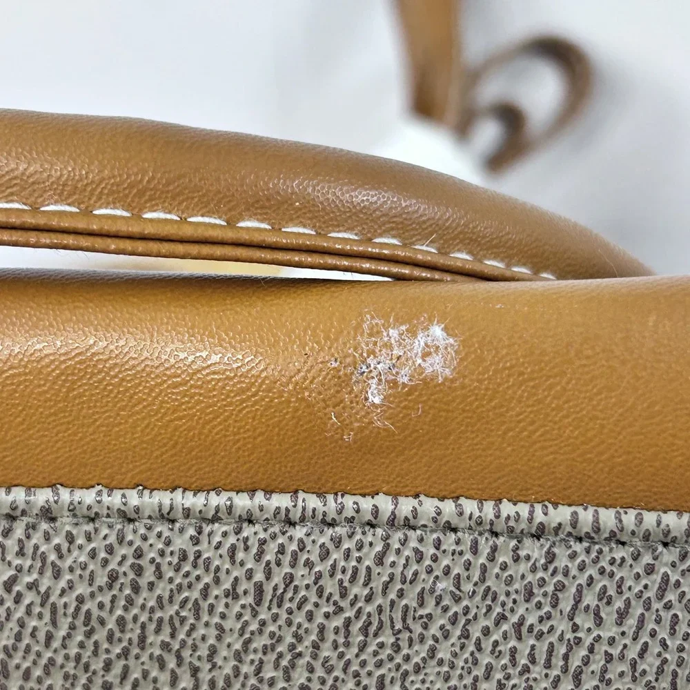 Pacific Connections Satchel Bag Top Handle Shoulder Bag Taupe‎ Brown Small